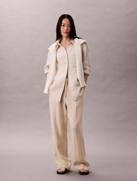 Camisa de doble gasa con lengüetas