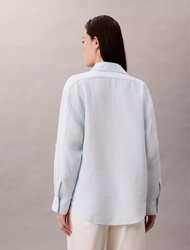 Camisa de doble gasa con lengüetas Camisa de doble gasa con lengüetas