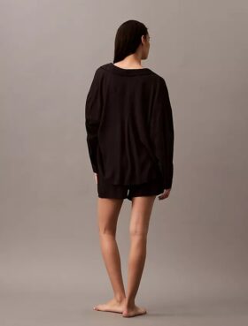 Camisa de dormir de viscosa tejida con botones
