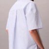 Camisa de dormir holgada de manga corta de popelín de algodón Camisa de dormir holgada de manga corta de popelín de algodón