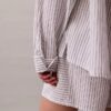 Camisa de dormir holgada de popelín de algodón con botones Camisa de dormir holgada de popelín de algodón con botones