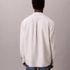Camisa de franela jaspeada con botones y corte holgado Camisa de franela jaspeada con botones y corte holgado