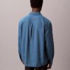Camisa de franela melange con botones y corte holgado