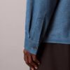 Camisa de franela melange con botones y corte holgado