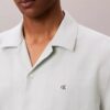 Camisa de lino y algodón de manga corta con botones Camisa de lino y algodón de manga corta con botones