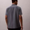 Camisa de lino y algodón de manga corta con botones Camisa de lino y algodón de manga corta con botones