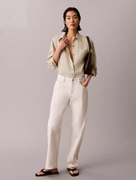 Camisa de lyocell con solapa enrollada y botones