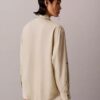 Camisa de lyocell con solapa enrollada y botones