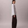 Camisa de lyocell con solapa enrollada y botones