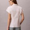 Camisa de manga corta con botones de popelín de algodón
