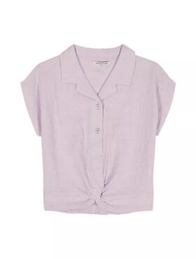 Camisa de niñas con botones y nudo