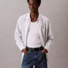 Camisa de popelín de algodón a rayas con botones
