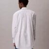Camisa de popelín de algodón a rayas con botones