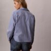 Camisa de popelín de algodón con corte recto y botones