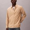 Camisa de popelín lavado a rayas con botones