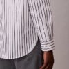 Camisa de popelín lavado a rayas con botones