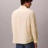Camisa de popelín lavado con cuello de punta y corte holgado