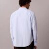 Camisa de popelín lavado con rayas teñidas en hilo Camisa de popelín lavado con rayas teñidas en hilo