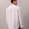 Camisa de rayas con botones, confeccionada en mezcla de viscosa y corte holgado