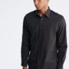 Camisa de vestir entallada de algodón con diseño en espiga Camisa de vestir entallada de algodón con diseño en espiga