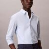 Camisa entallada elástica con botones Camisa entallada elástica con botones