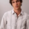 Camisa entallada elástica Supima con rayas teñidas en hilo