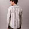 Camisa entallada elástica Supima con rayas teñidas en hilo
