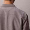 Camisa holgada con botones de mezcla de lana