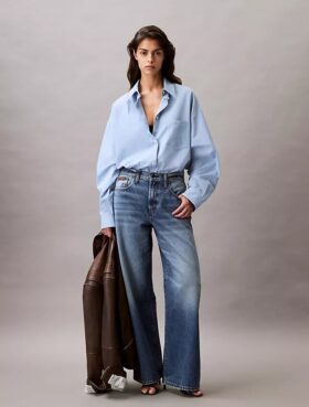 Camisa holgada con botones de mezcla de viscosa