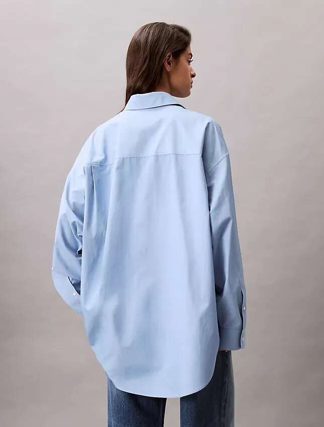 Camisa holgada con botones de mezcla de viscosa Camisa holgada con botones de mezcla de viscosa