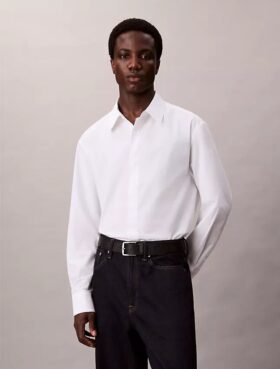 Camisa holgada de algodón y seda