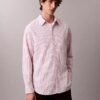 Camisa holgada de rayas de algodón con botones Camisa holgada de rayas de algodón con botones