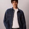 Camisa oversize de Denim con Monogram integral estilo años 90 Camisa oversize de Denim con Monogram integral estilo años 90