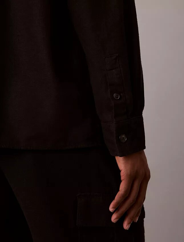 Camisa oversize de mezcla de lino Camisa oversize de mezcla de lino