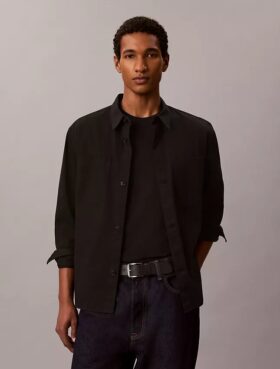Camisa oversize de sarga lavada