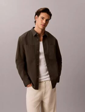 Camisa oversize de sarga lavada