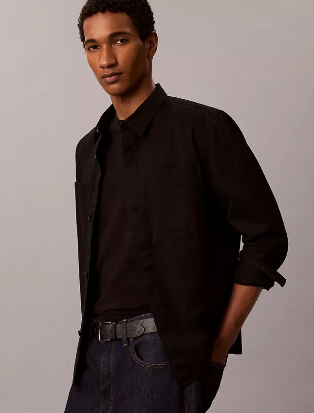 Camisa oversize de sarga lavada Camisa oversize de sarga lavada