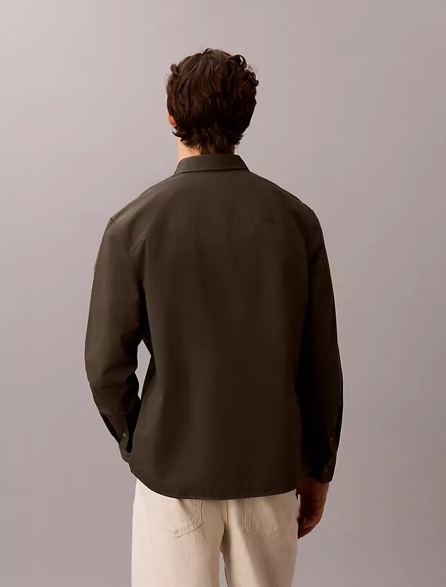 Camisa oversize de sarga lavada Camisa oversize de sarga lavada