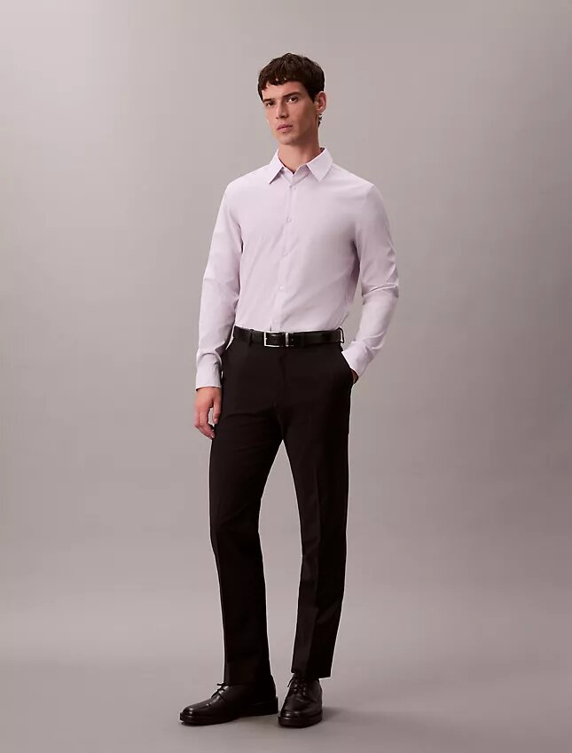 Camisa slim de algodón elástico Supima Camisa slim de algodón elástico Supima
