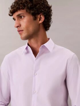 Camisa slim de algodón elástico Supima