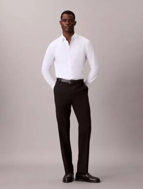 Camisa slim de algodón elástico Supima