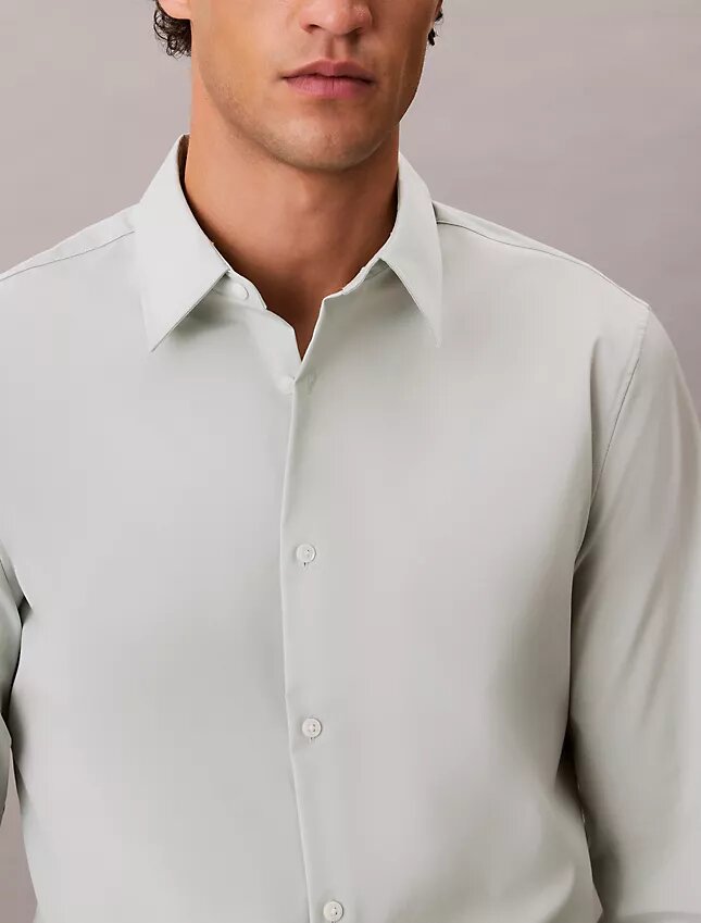 Camisa slim de algodón elástico Supima Camisa slim de algodón elástico Supima
