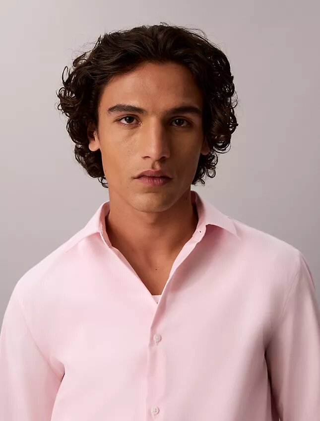 Camisa slim de algodón elástico Supima Camisa slim de algodón elástico Supima