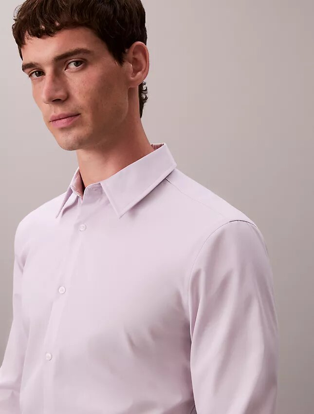 Camisa slim de algodón elástico Supima Camisa slim de algodón elástico Supima