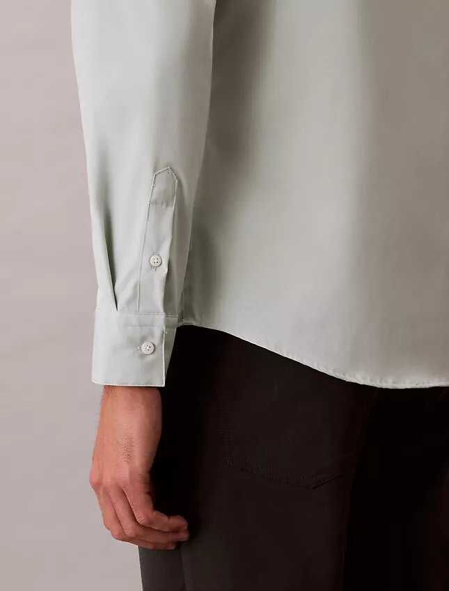Camisa slim de algodón elástico Supima Camisa slim de algodón elástico Supima