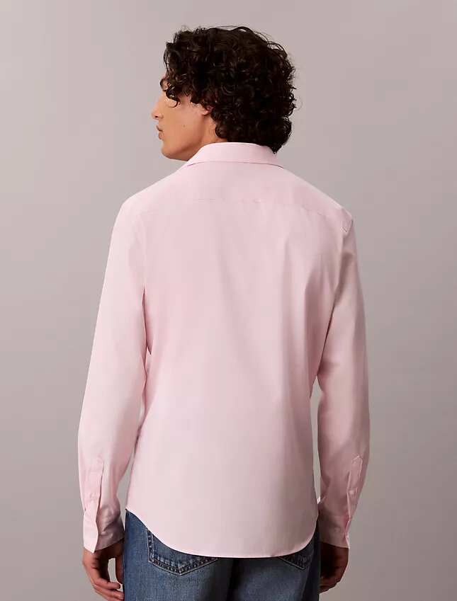 Camisa slim de algodón elástico Supima Camisa slim de algodón elástico Supima