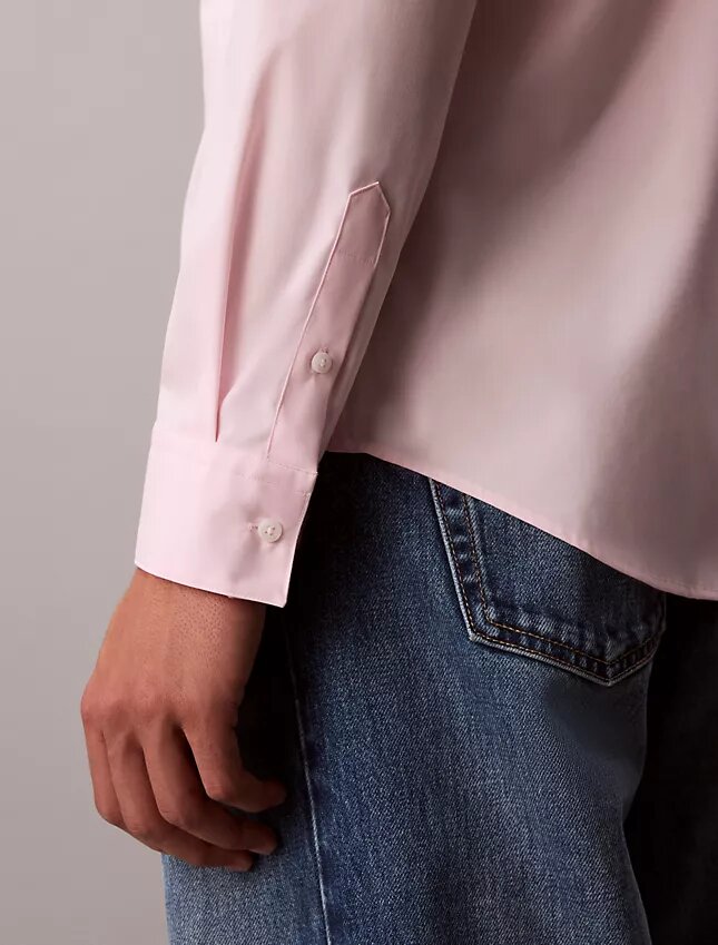Camisa slim de algodón elástico Supima Camisa slim de algodón elástico Supima