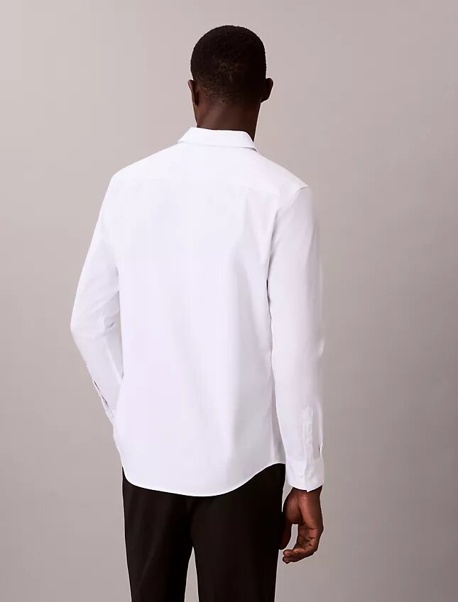 Camisa slim de algodón elástico Supima Camisa slim de algodón elástico Supima