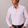 Camisa slim de algodón elástico Supima