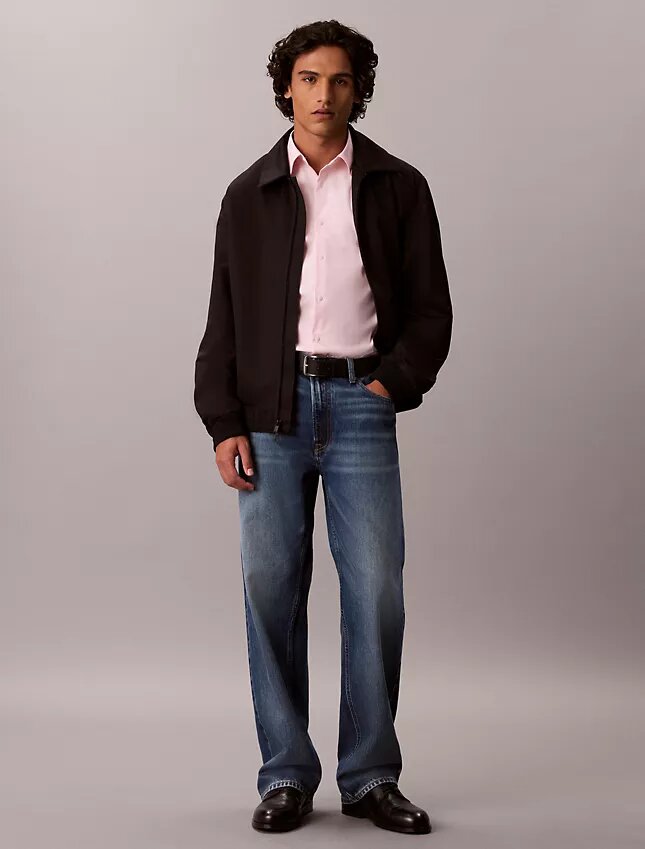 Camisa slim de algodón elástico Supima Camisa slim de algodón elástico Supima